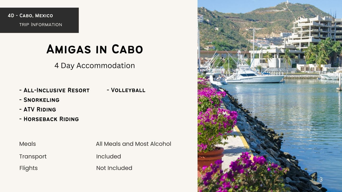 Los Cabos All Inclusive with Amigas y Mas Social - Booking Deposit