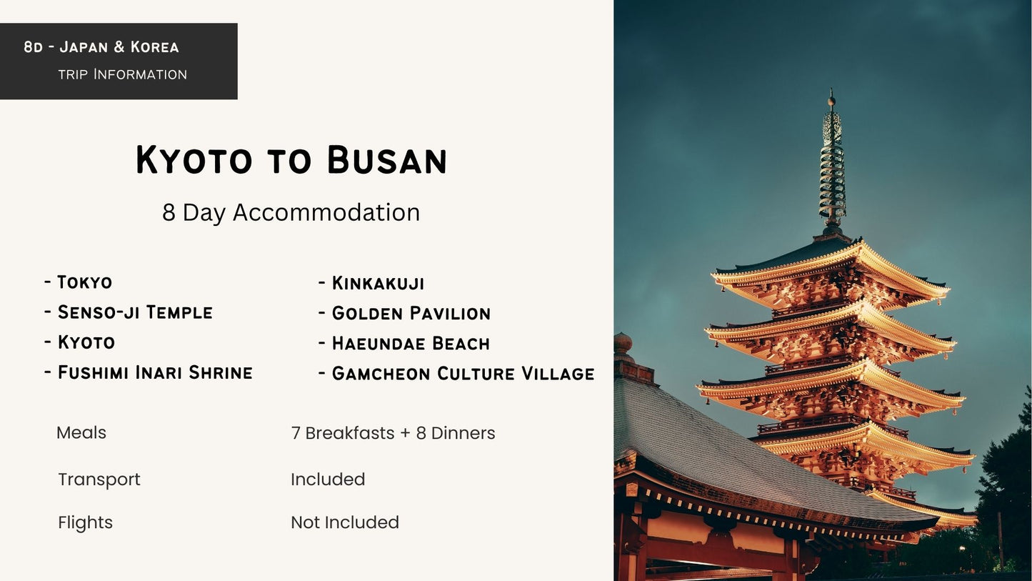 Tokyo to Busan with Rachel Van Dyken - Booking Deposit